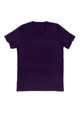 Mens T-Shirts Short Sleeve V-Neck Team Purple - Perfect TShirt Co