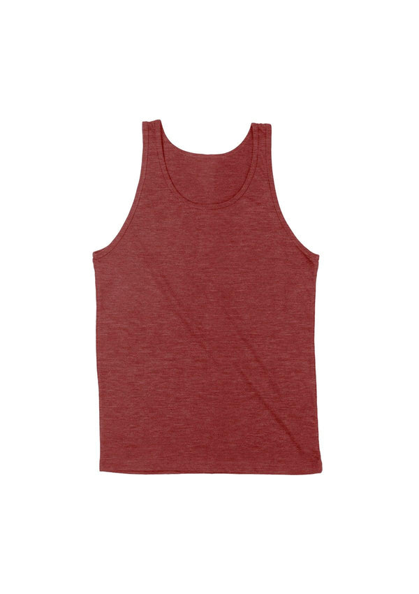 Mens Tank T-Shirts Fire Ball Red Tri-Blend - Perfect TShirt Co