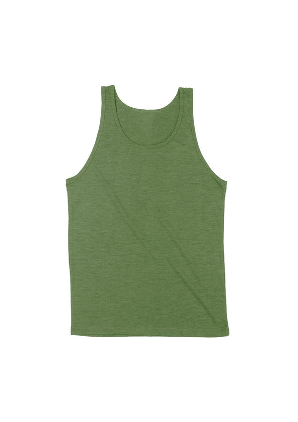 Mens Tank T-Shirts Golf Green Tri-Blend - Perfect TShirt Co