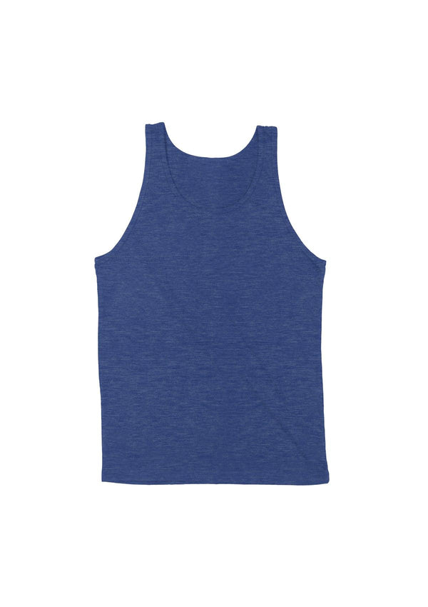 Mens Tank T-Shirts True Royal Blue Tri-Blend - Perfect TShirt Co