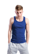 Mens Tank T-Shirts True Royal Blue Tri-Blend - Perfect TShirt Co