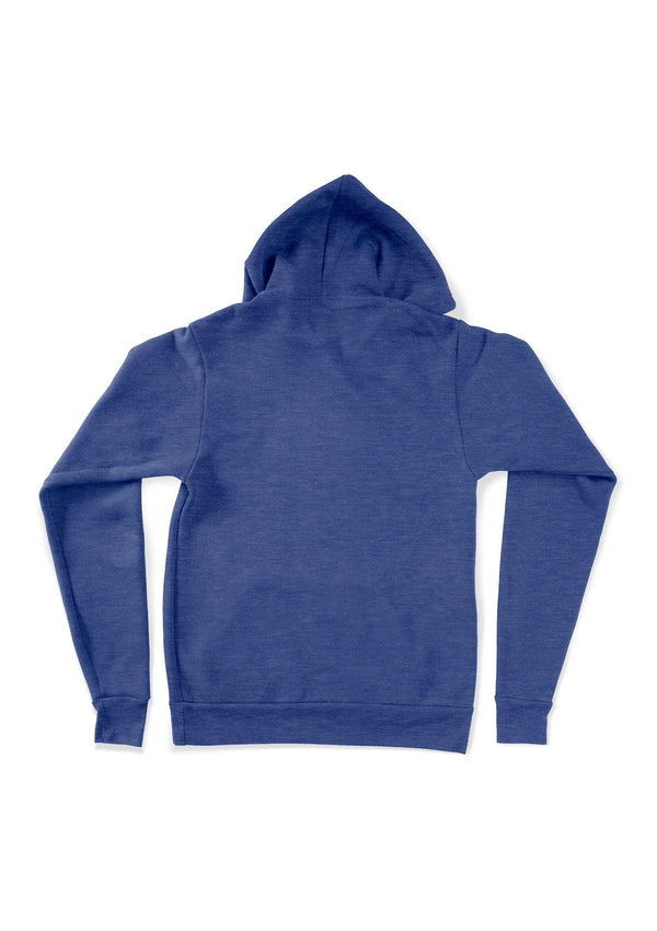 Pullover Kangaroo Fleece Hoodie Blue Heather - Perfect TShirt Co
