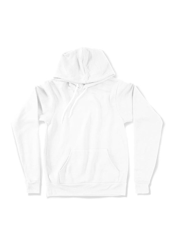 Pullover Kangaroo Fleece White Hoodie - Perfect TShirt Co