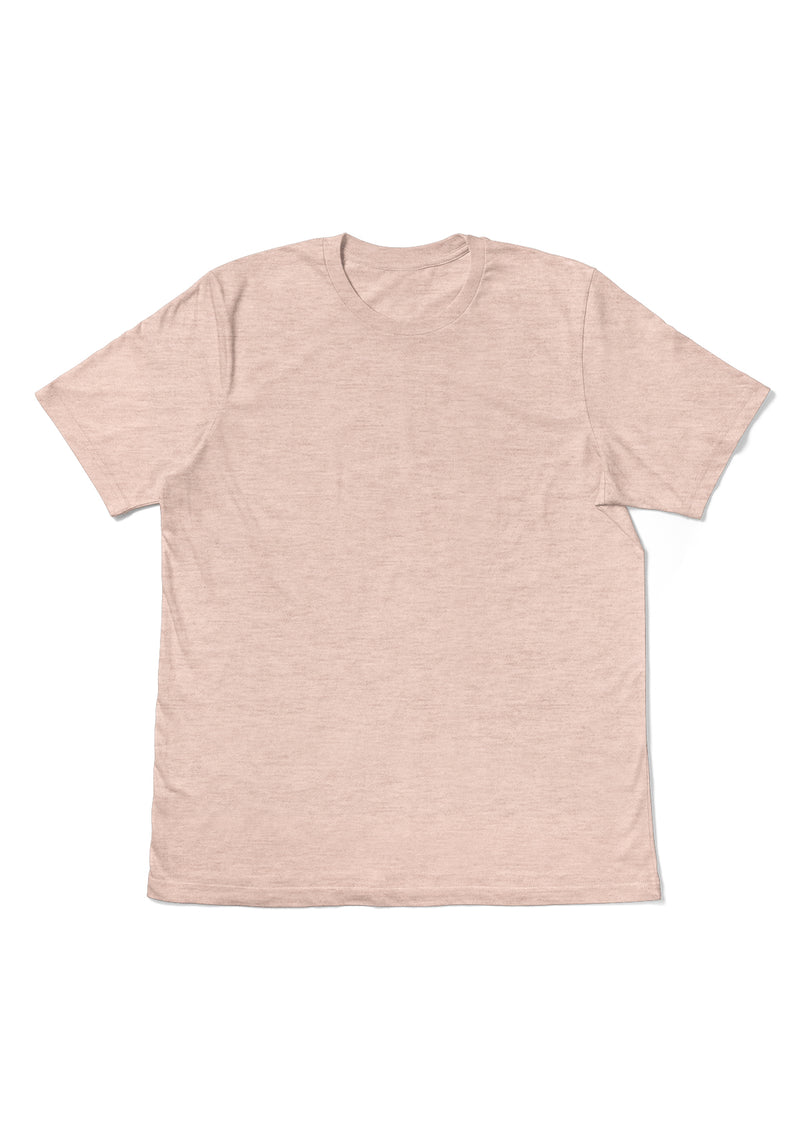 Mens T-Shirt Short Sleeve Crew Neck Prism Peach Orange Heather
