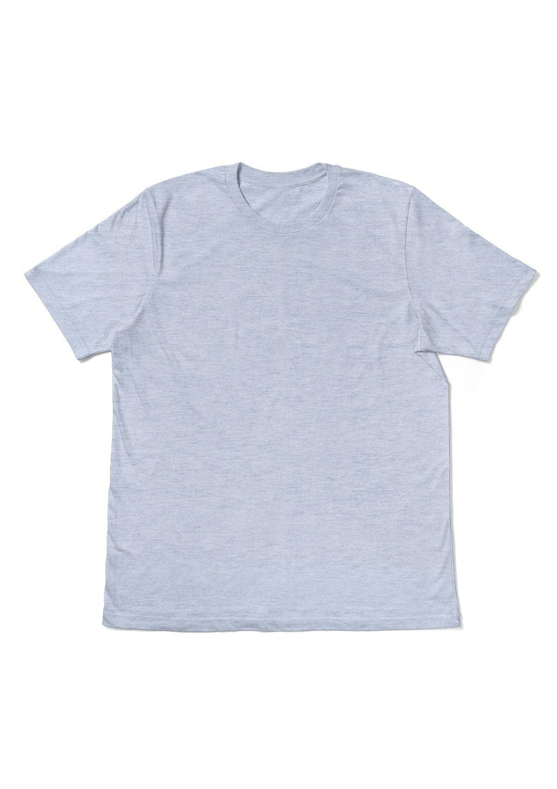 Womens Boyfriend T-Shirts Prism Dusty Blue Heather Cotton - Perfect TShirt Co
