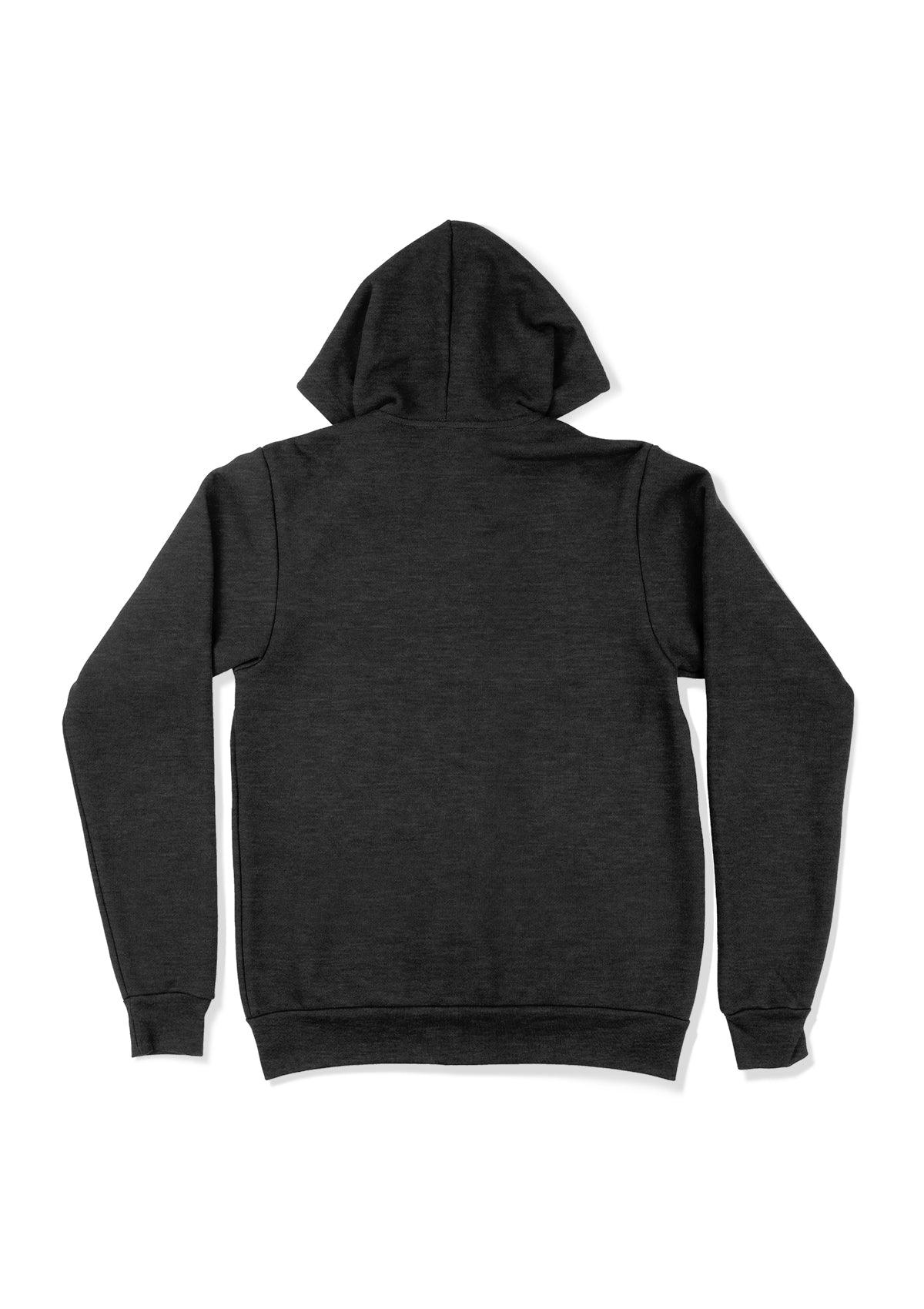Zip Kangaroo Fleece Hoodie - Dark Grey Heather - Perfect TShirt Co