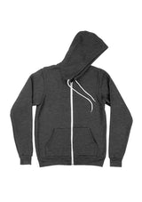 Zip Kangaroo Fleece Hoodie - Deep Heather Gray - Perfect TShirt Co