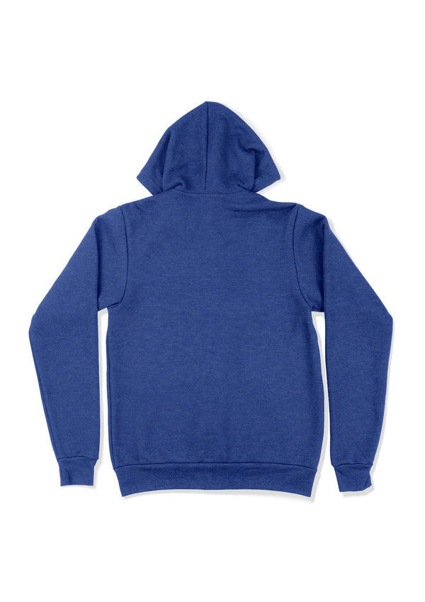 Zip Kangaroo Fleece Hoodie - Royal Blue Heather - Perfect TShirt Co